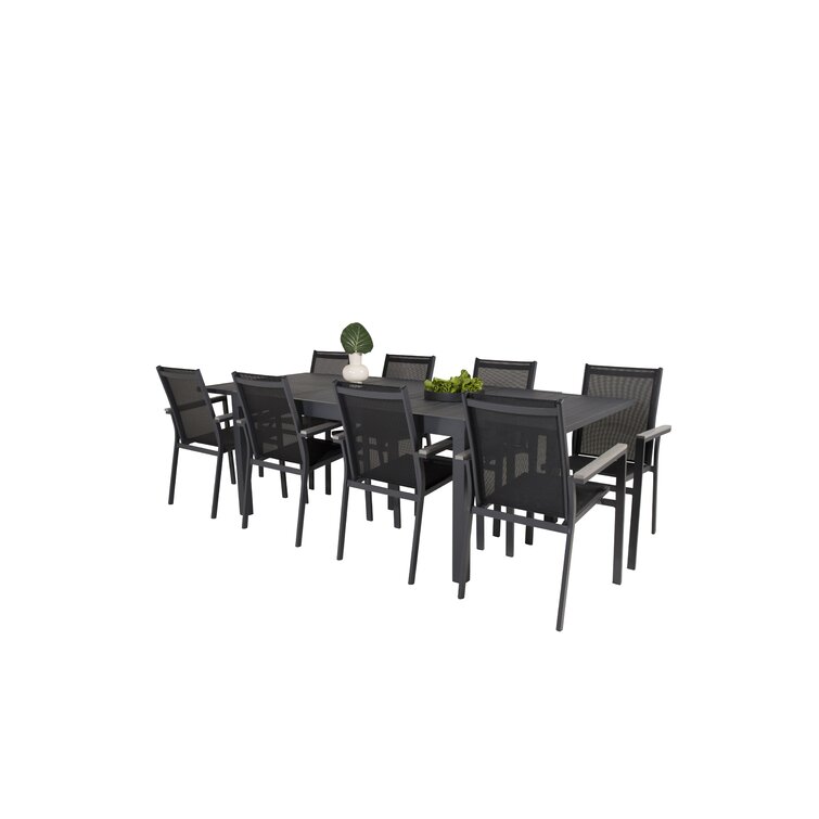 Dakota Fields Geir Rectangular 8 Person 160cm Long Dining Set